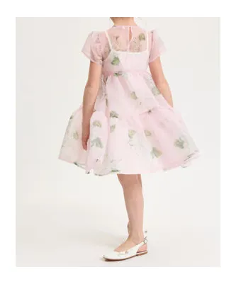 Monnalisa Organza Flower Dress