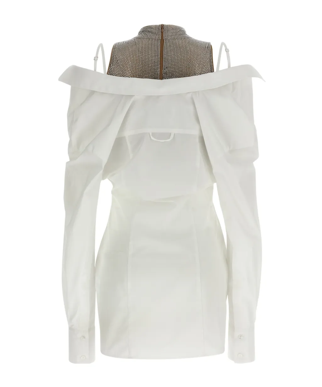 Giuseppe Di Morabito High-Neck Mini Shirt Dress
