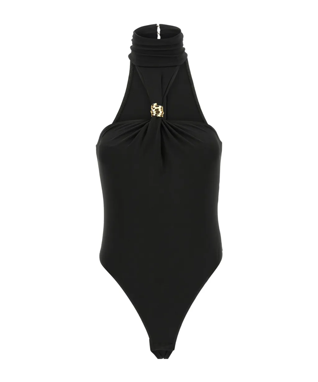 Elisabetta Franchi Embellished High-Neck Bodysuit