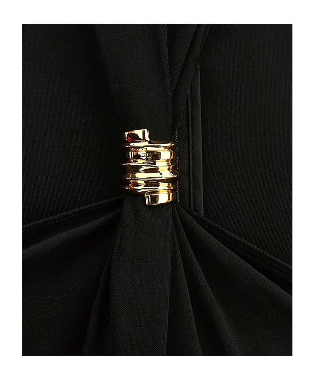 Elisabetta Franchi Embellished High-Neck Bodysuit