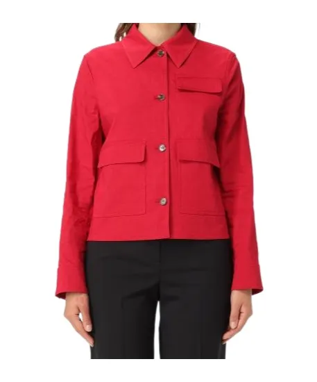 Button-Fastening Flap-Pocket Jacket