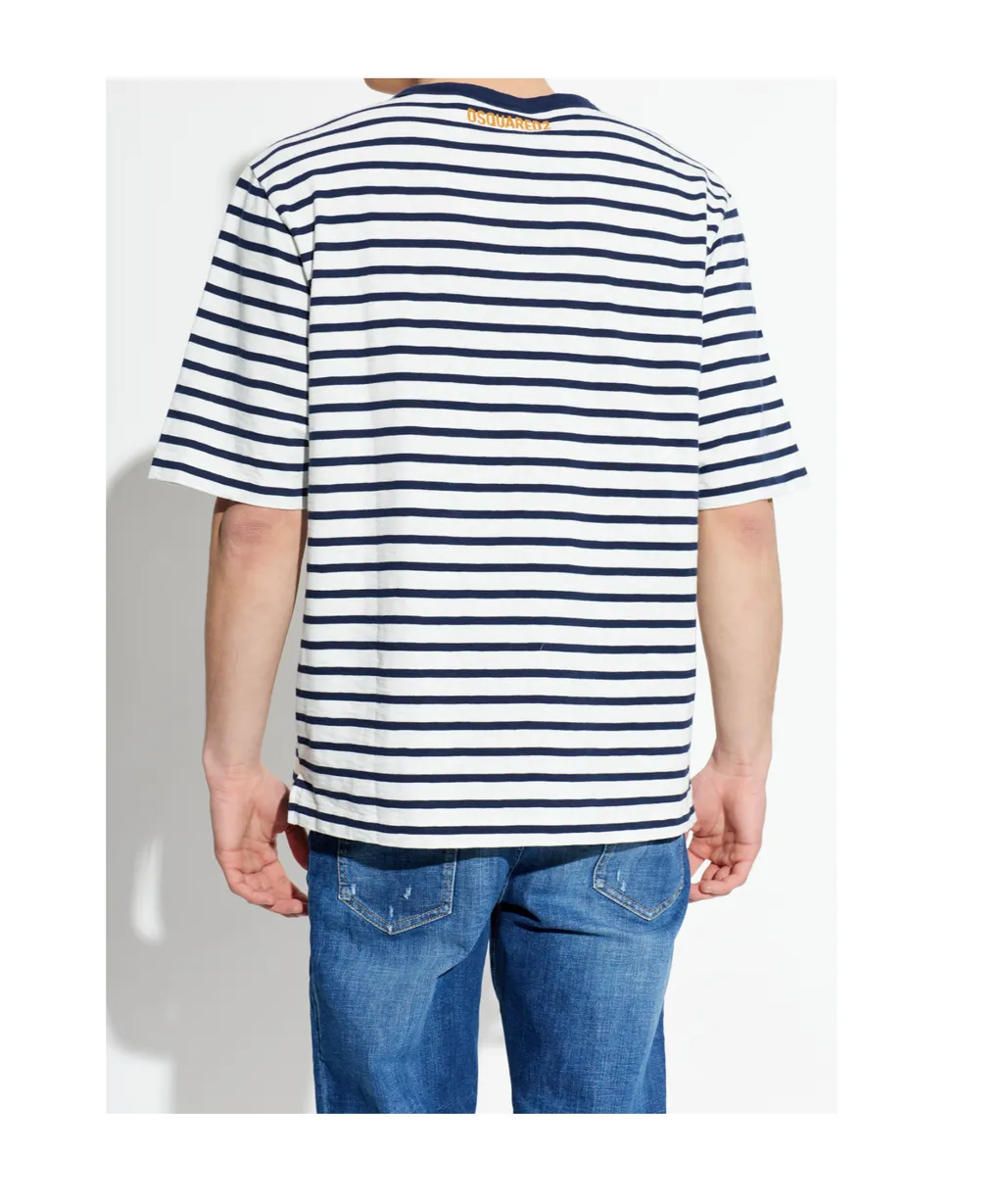 Dsquared2 Striped Logo T-Shirt