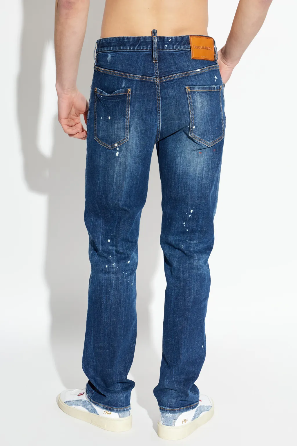 Dsquared2 Distressed Straight Leg Jeans