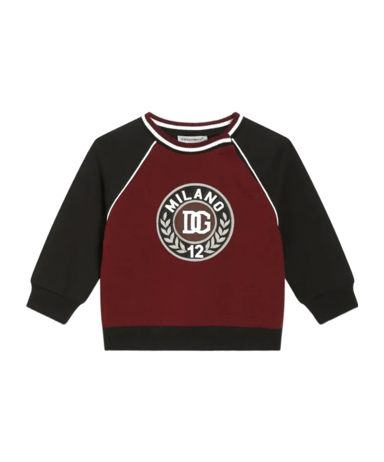 Dolce & Gabbana Kids Logo Patch Crewneck Sweatshirt