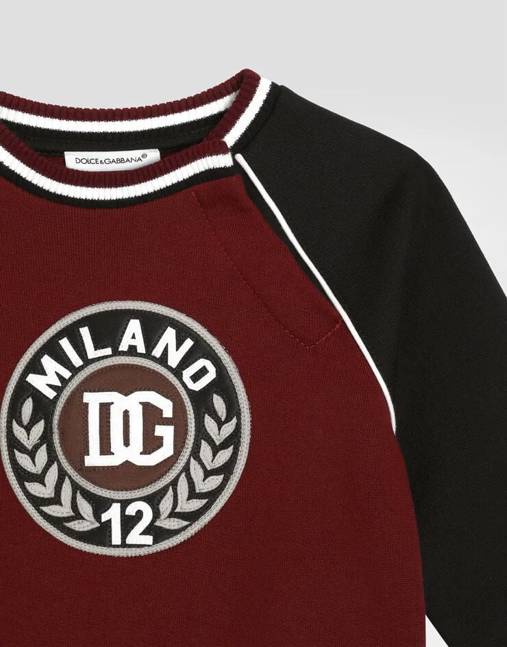 Dolce & Gabbana Kids Logo Patch Crewneck Sweatshirt