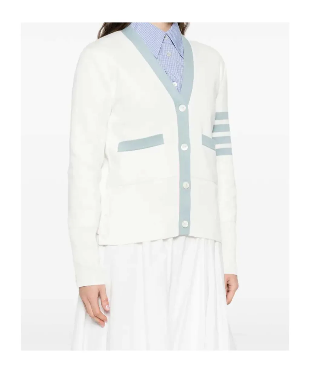 Stripe-Detail Cardigan