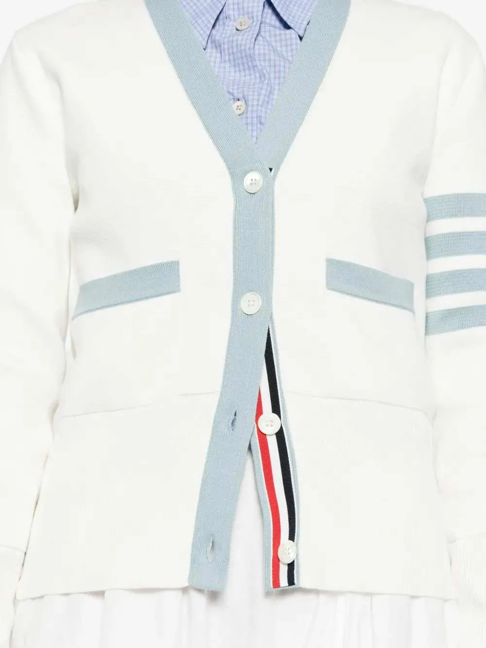 Stripe-Detail Cardigan