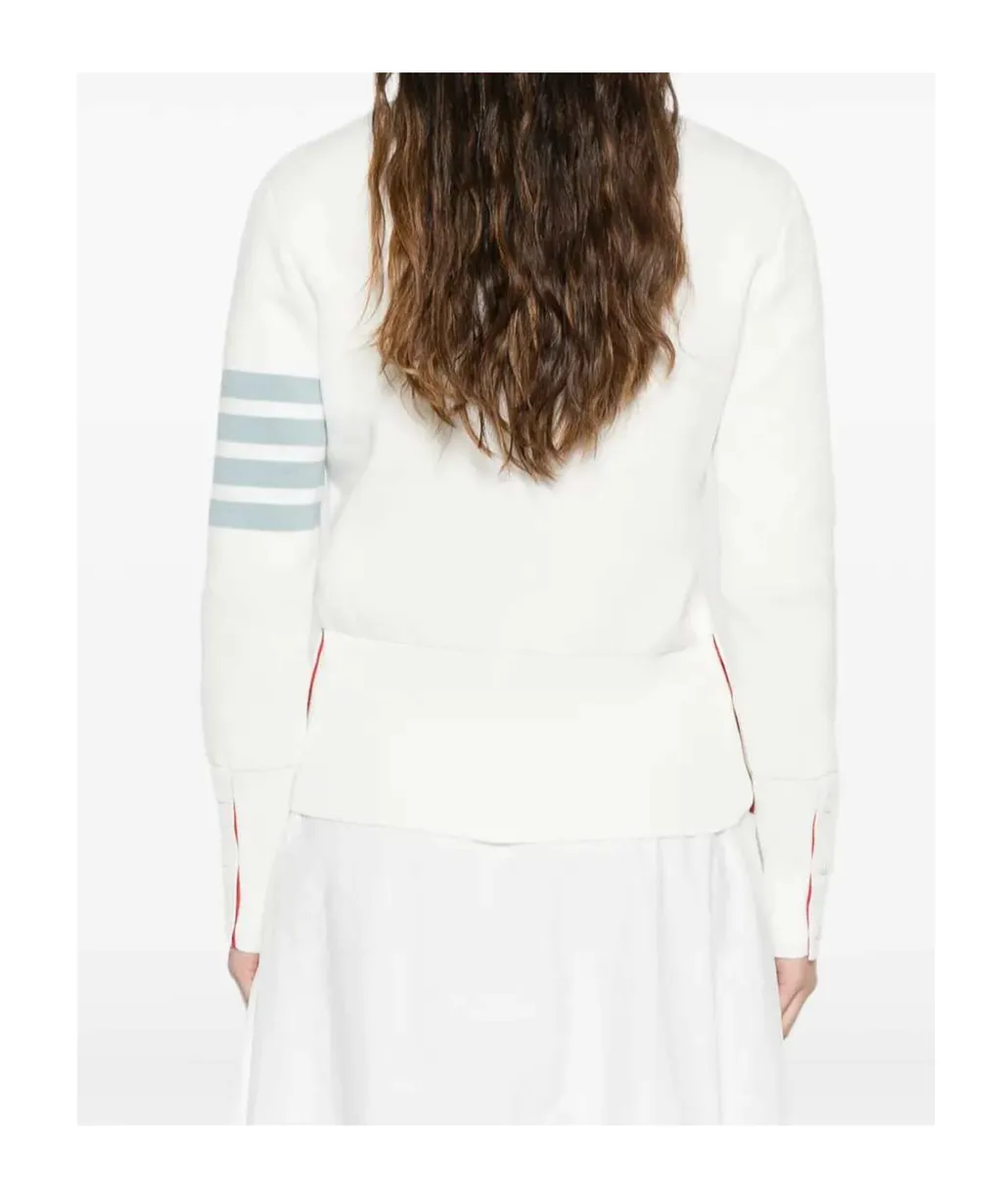 Stripe-Detail Cardigan
