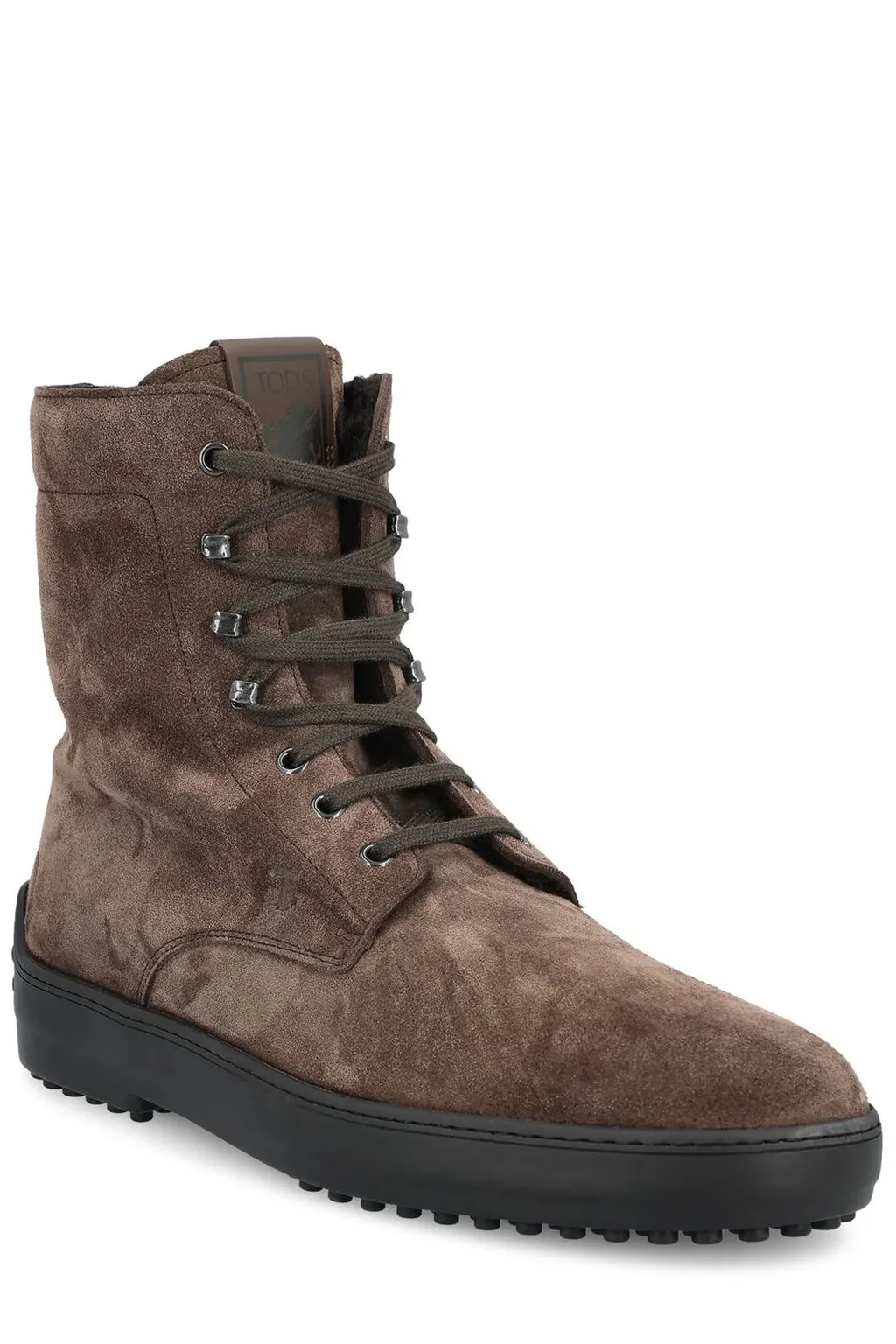 Tod's Round-Toe Lace-Up Boots