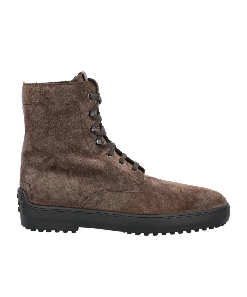 Tod's Round-Toe Lace-Up Boots