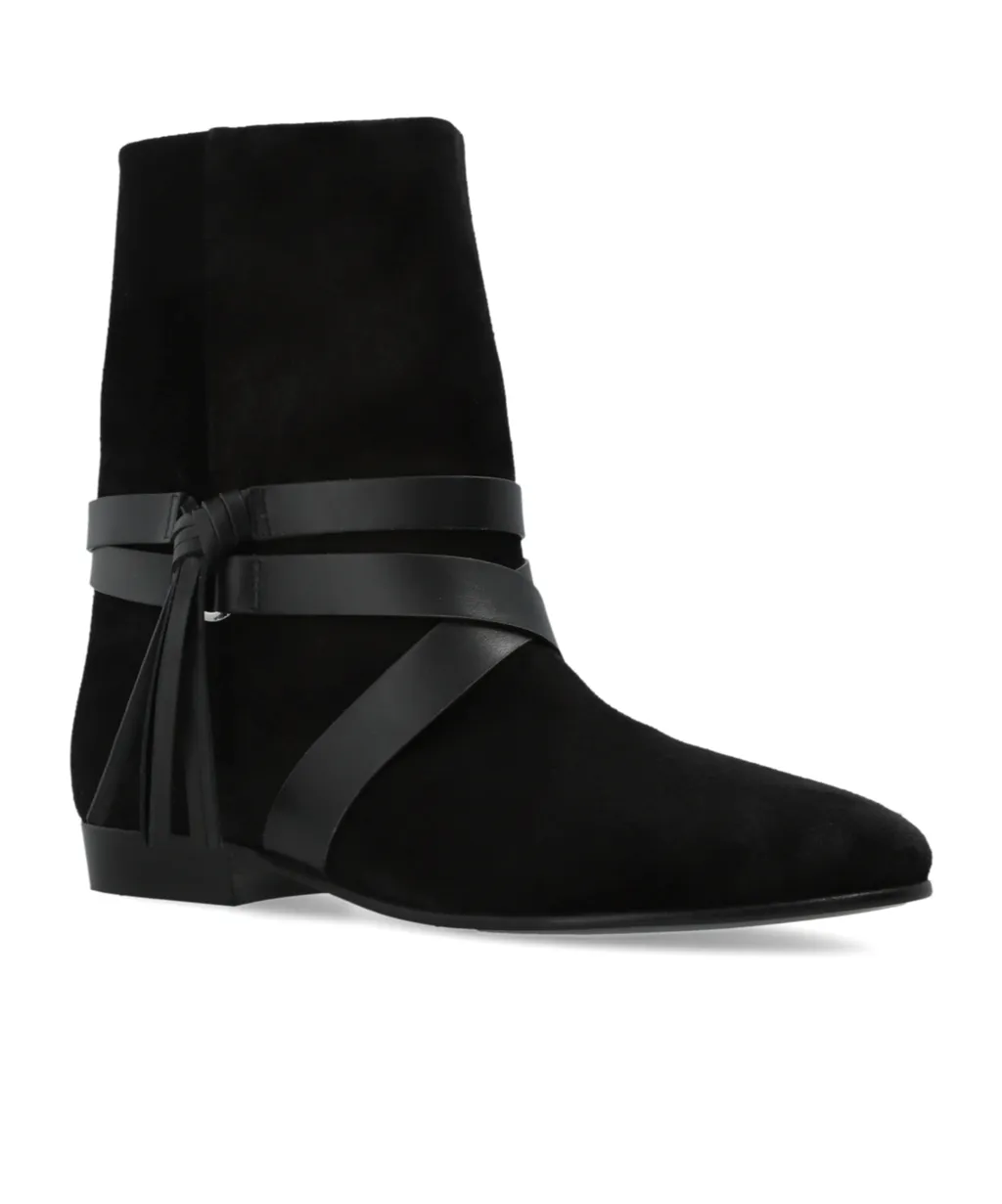 Rejen Tassel Detail Ankle Boots