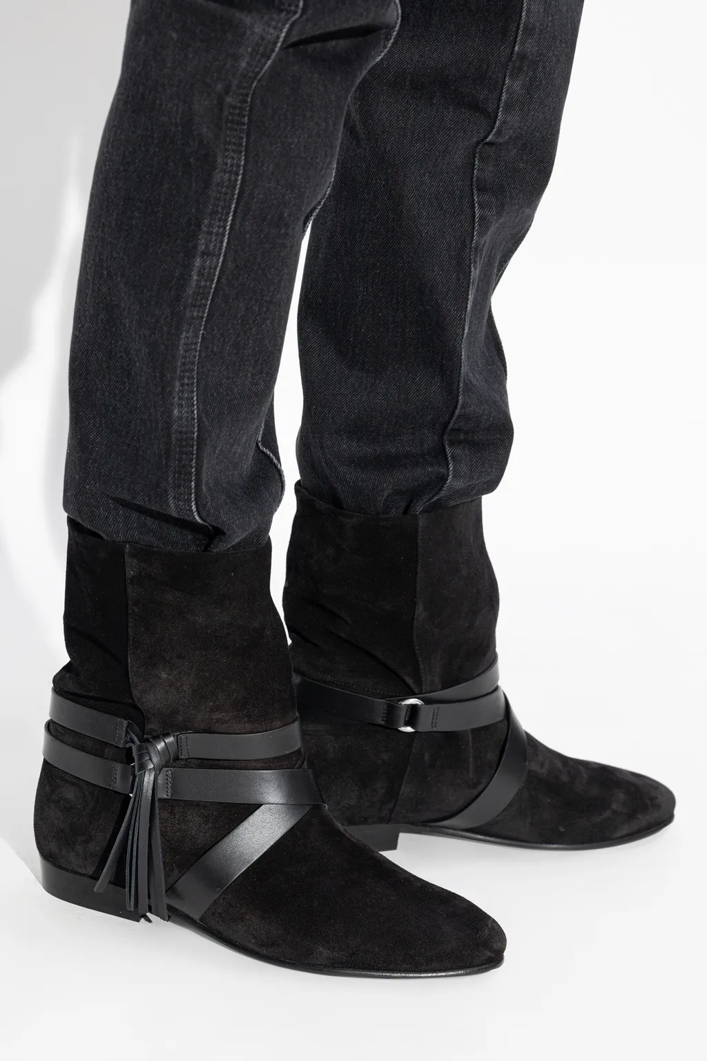Rejen Tassel Detail Ankle Boots