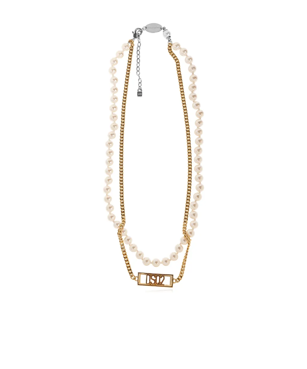 Dsquared2 Logo Detail Layered Necklace