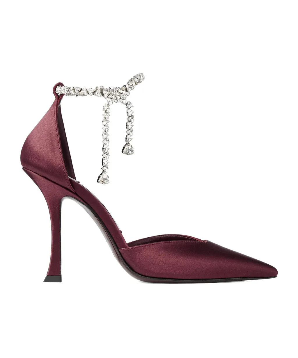 Stevie 100 Sat Pointed High Heels