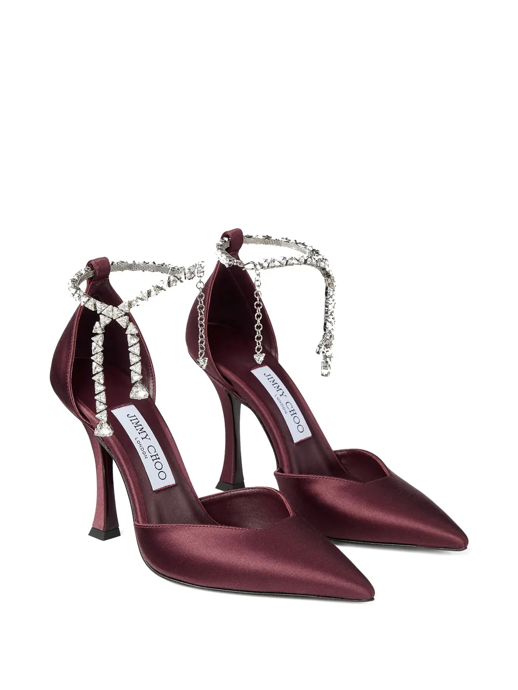 Stevie 100 Sat Pointed High Heels