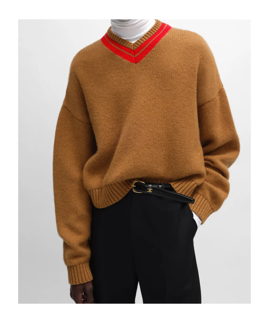 V-Neck Sweater In Cashmere
