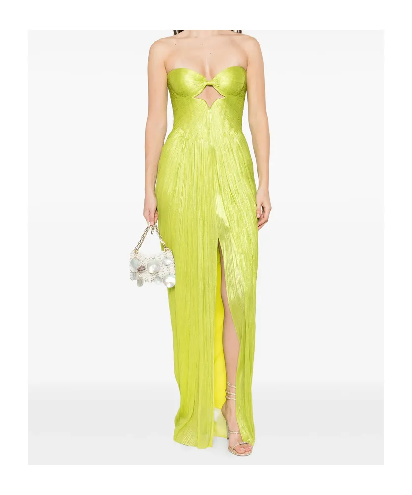 Hollowed-Out Pleated Dress