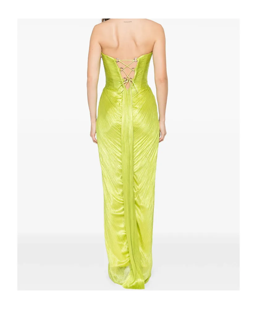 Hollowed-Out Pleated Dress