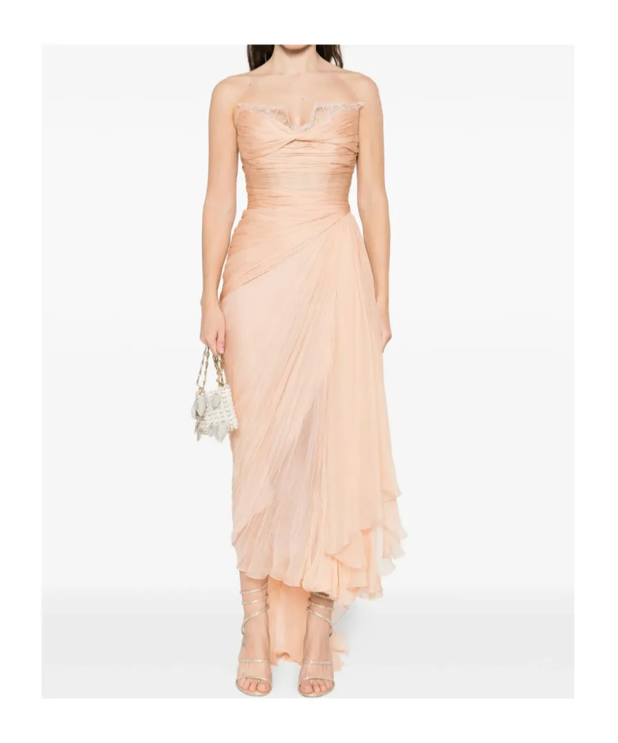 Strapless Ruffled Dress
