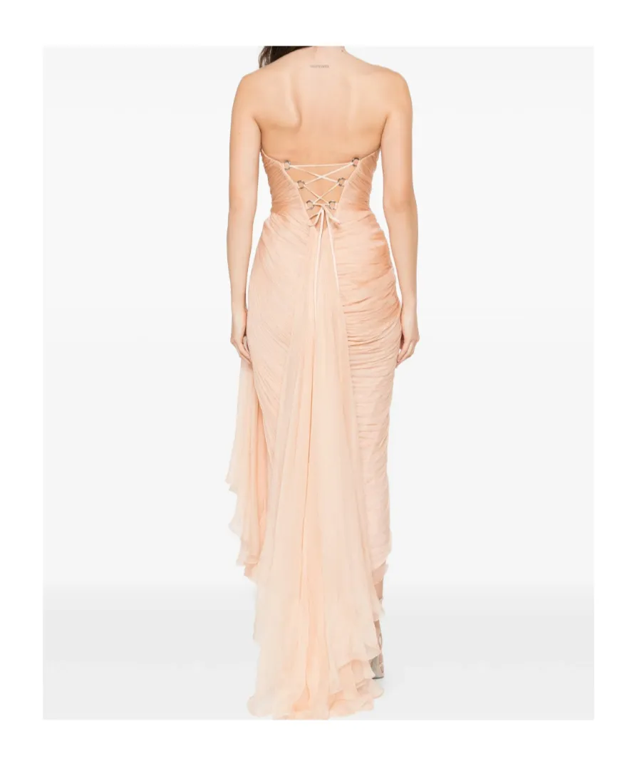 Strapless Ruffled Dress