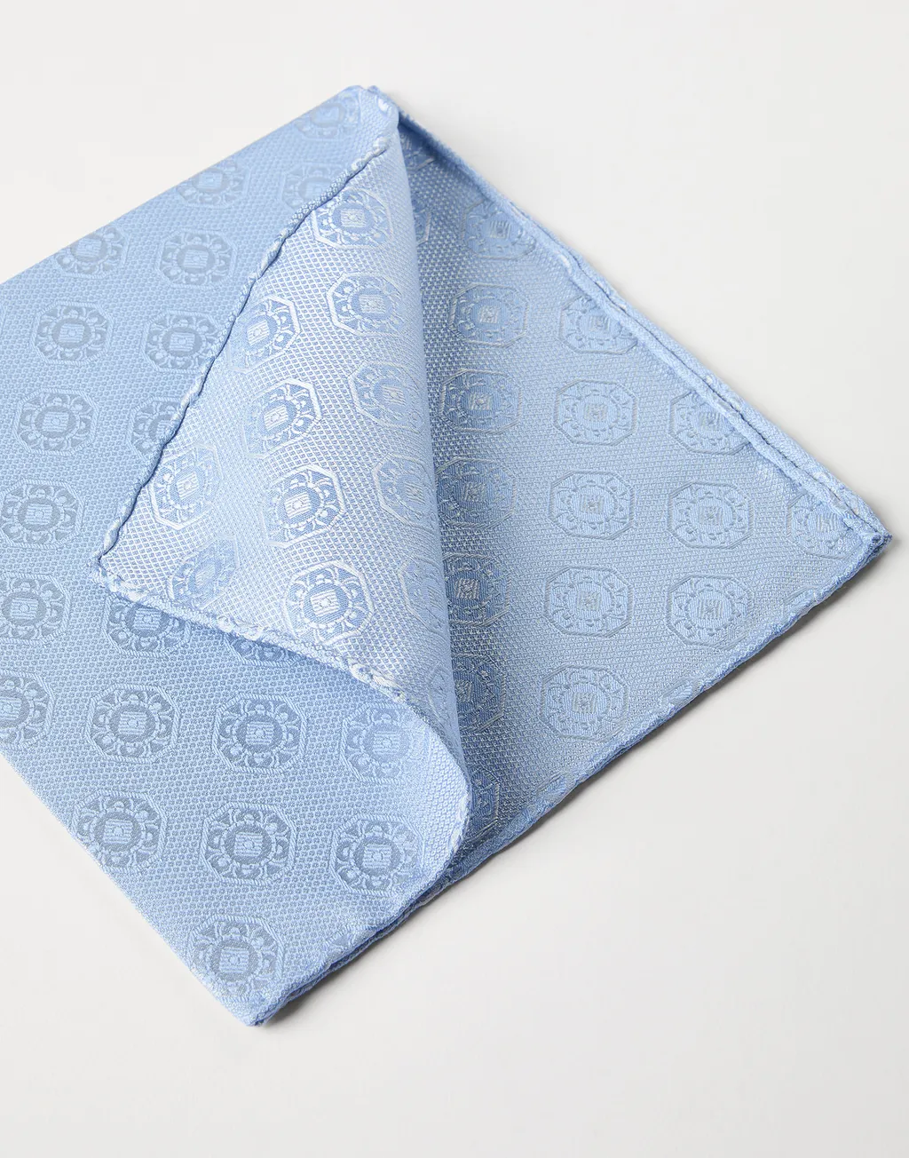 Medallion Silk Pocket Square Scarf