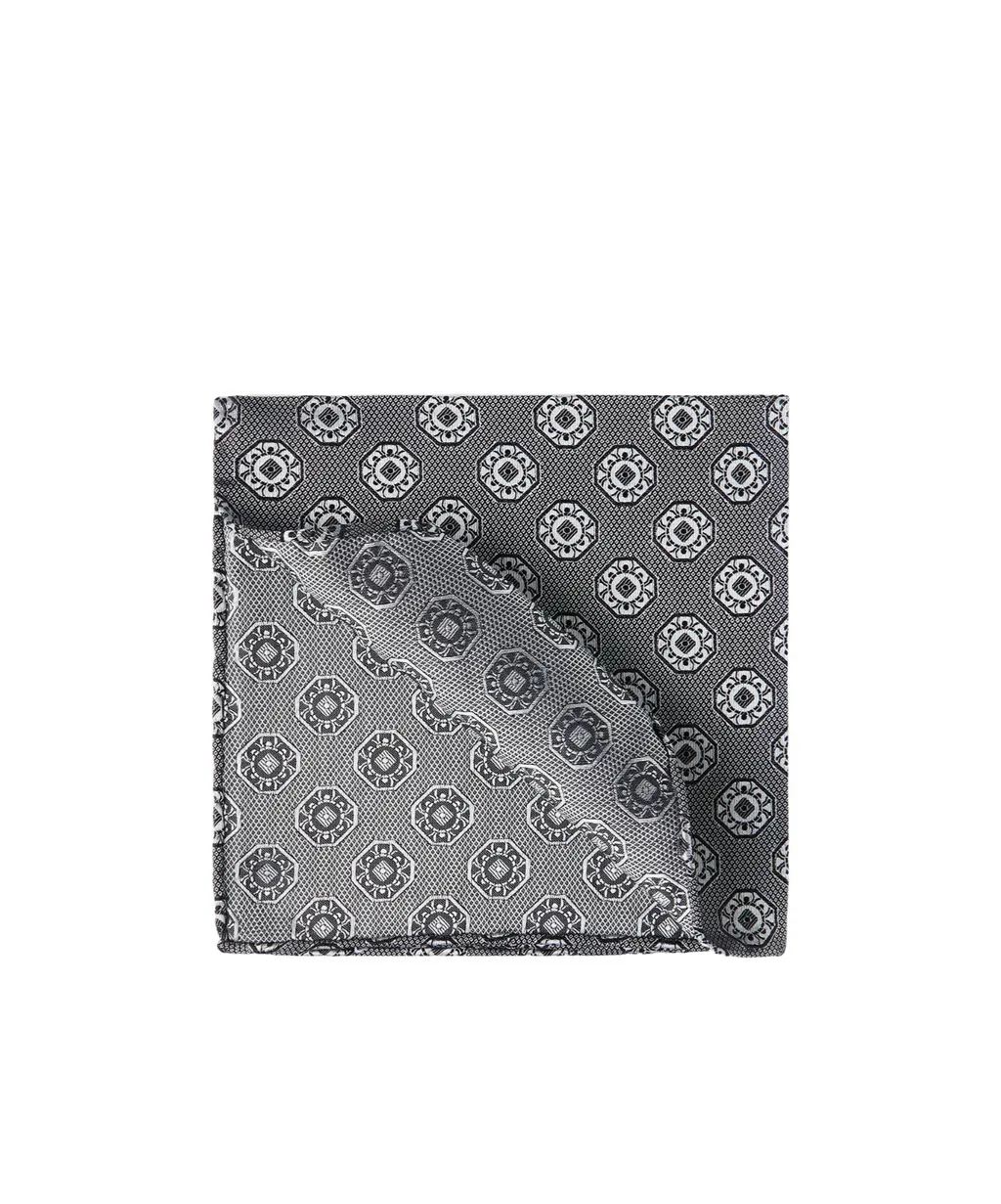 Medallion-Print Silk Pocket Square