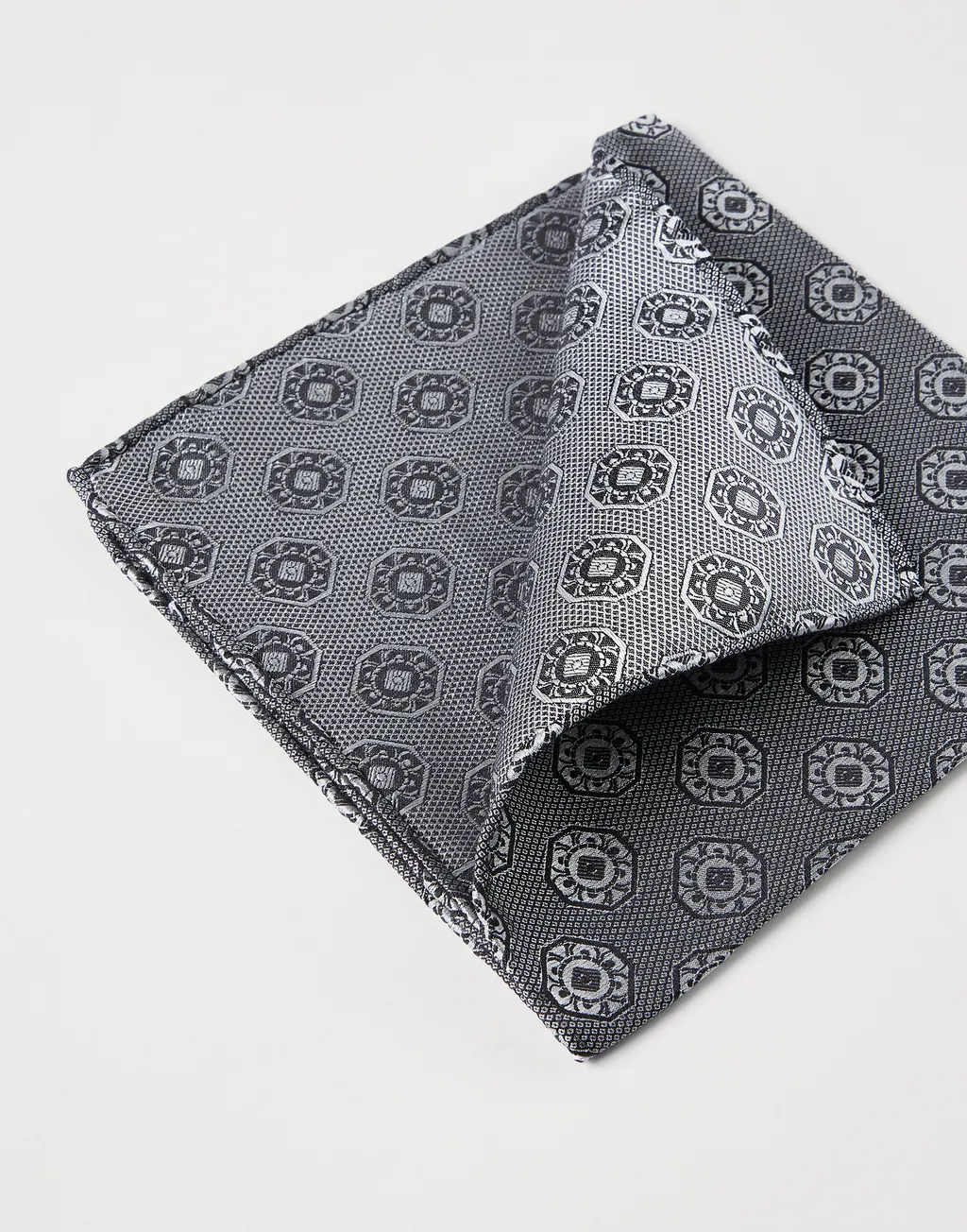Medallion-Print Silk Pocket Square
