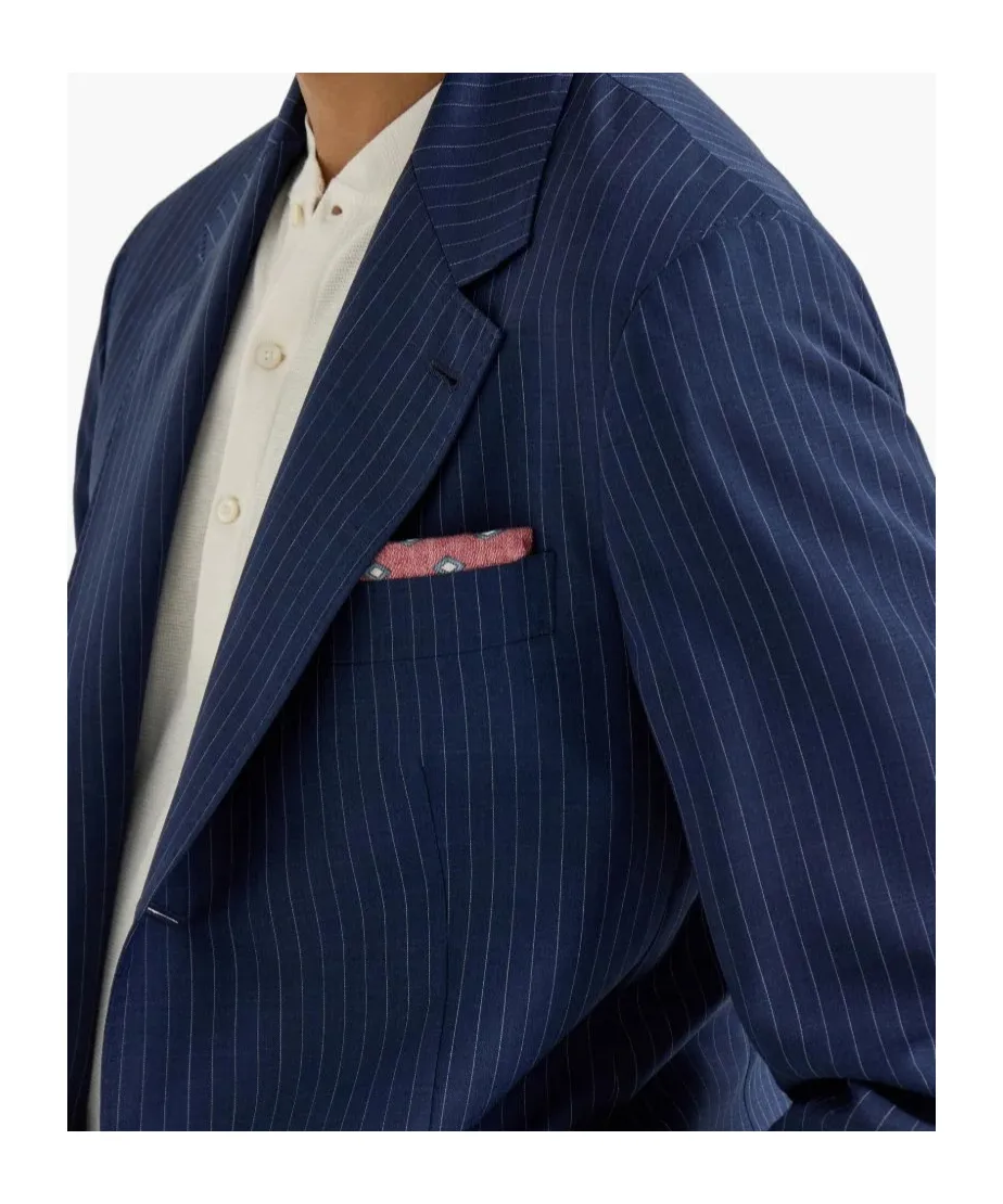 Diamond-Print Silk Pocket Square