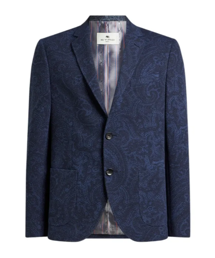 Etro Paisley-Printed Single-Breasted Blazer