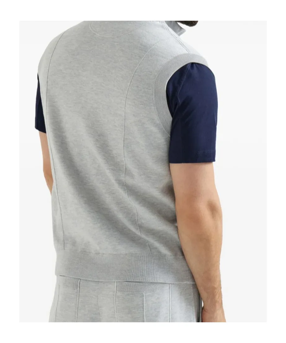Logo-Detail Zipped Vest