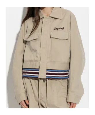 Dsquared2 Logo Detailed Drawstring Jacket