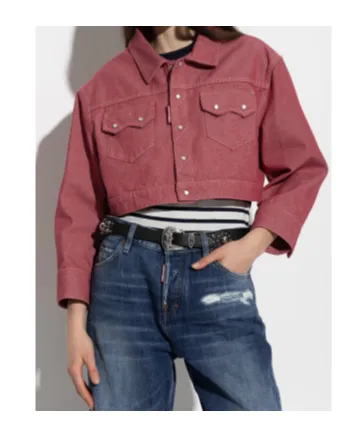 Dsquared2 Cropped Denim Jacket