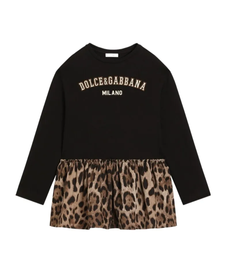 Dolce & Gabbana Kids Logo Printed Dress