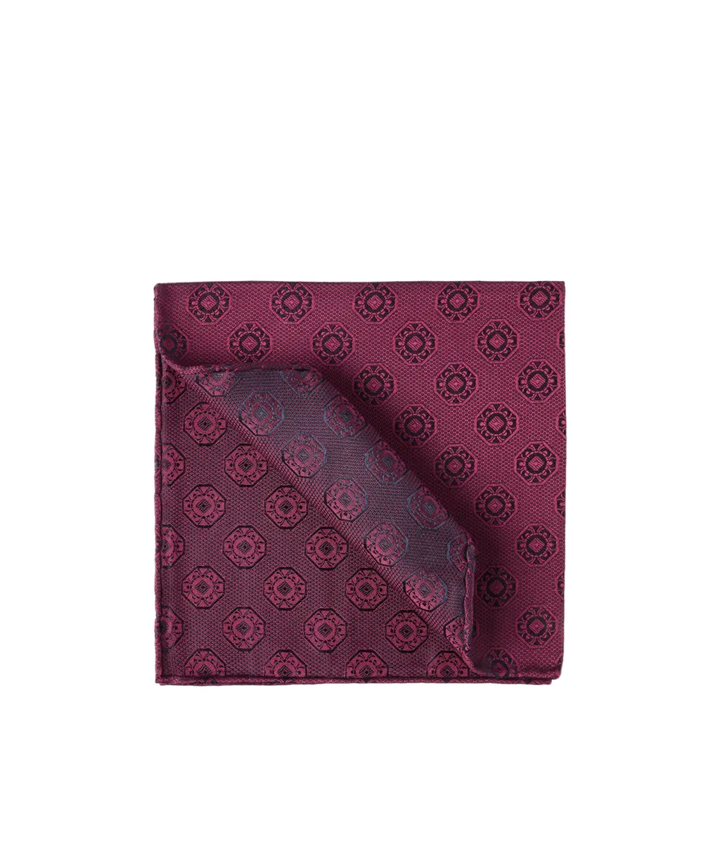 Medallion-Print Silk Pocket Square