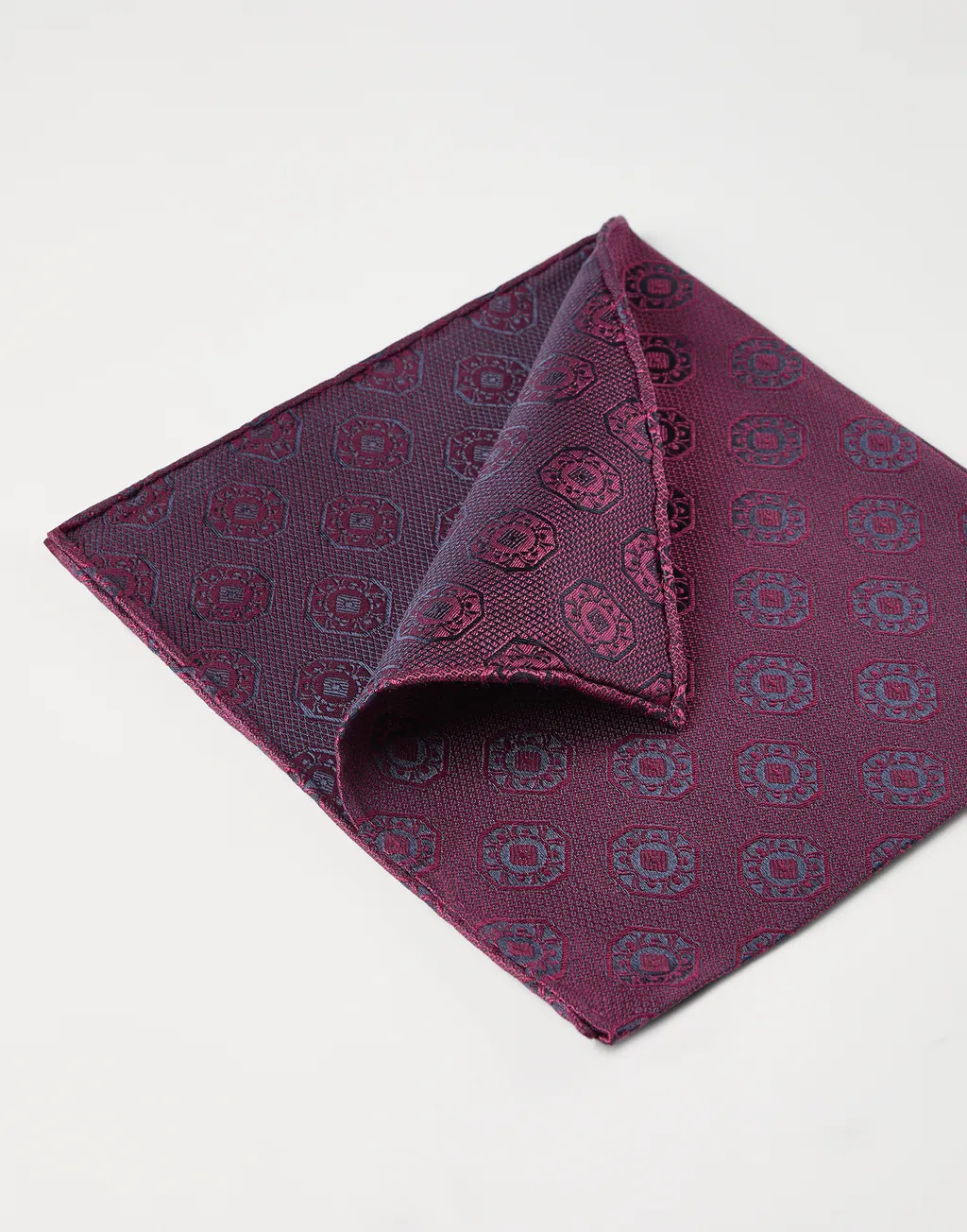 Medallion-Print Silk Pocket Square