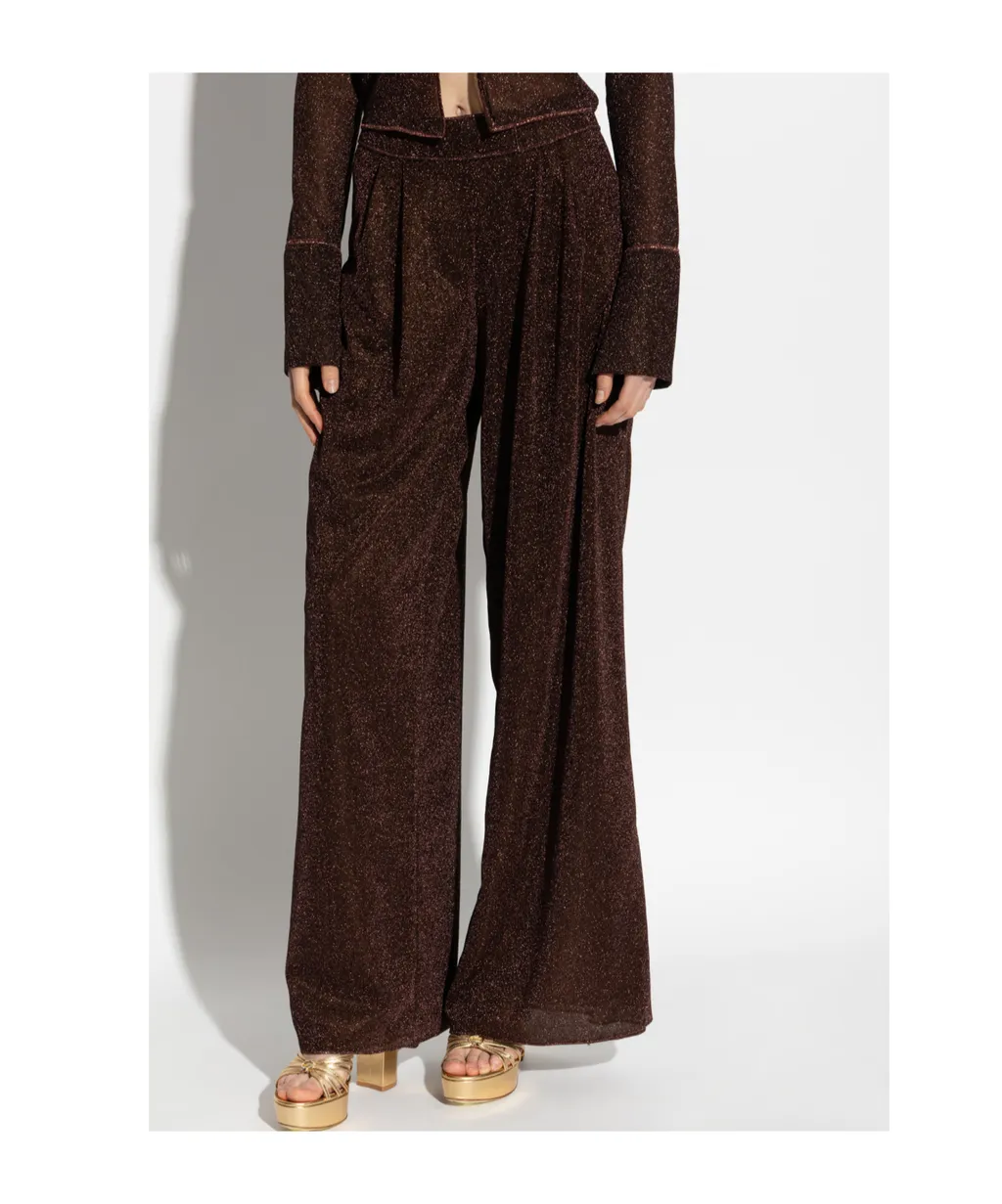 OsÉRee Lurex Wide-Leg Pants