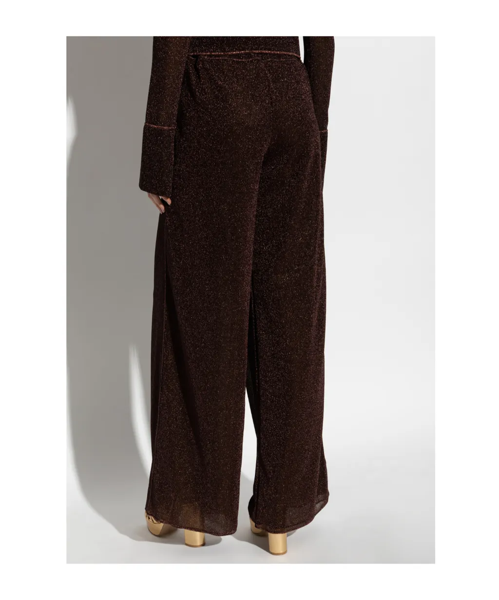 OsÉRee Lurex Wide-Leg Pants