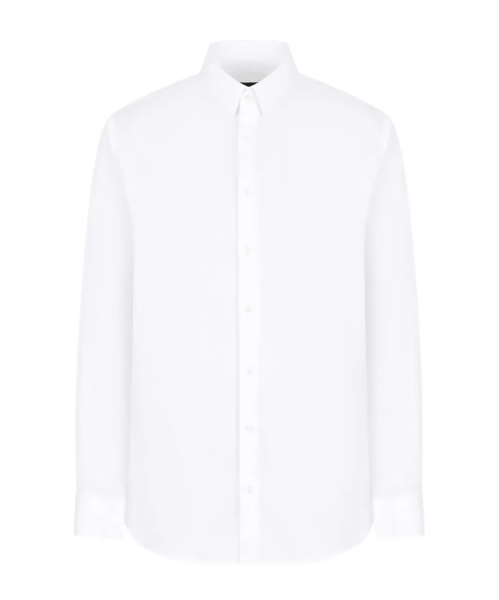 Giorgio Armani Curved Hem Buttoned Shirt