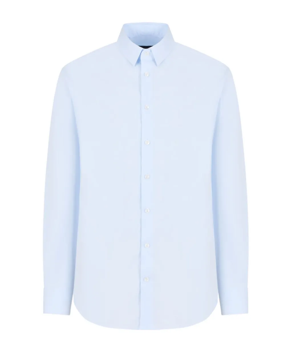 Giorgio Armani Curved Hem Buttoned Shirt