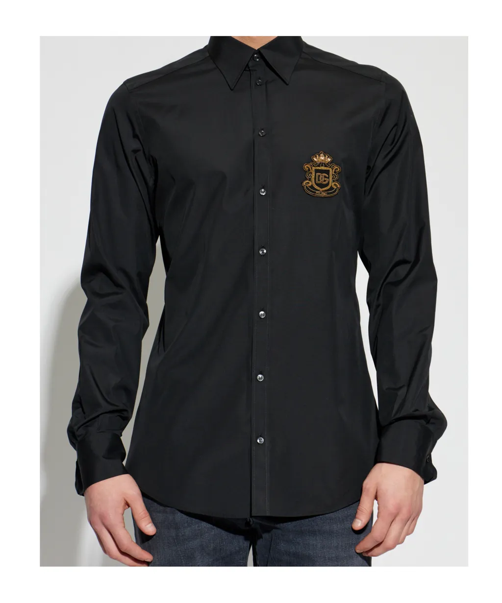 Dolce & Gabbana Martini Heraldic Patch Shirt