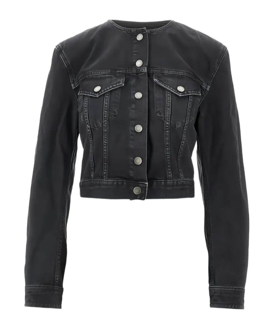Buttoned Cropped Jacket