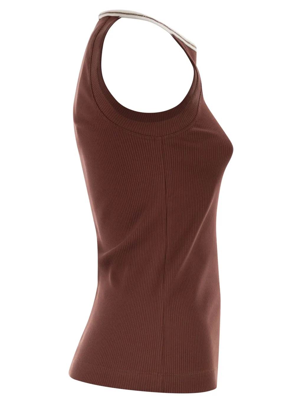 Ribbed Crew-Neck Tank Top