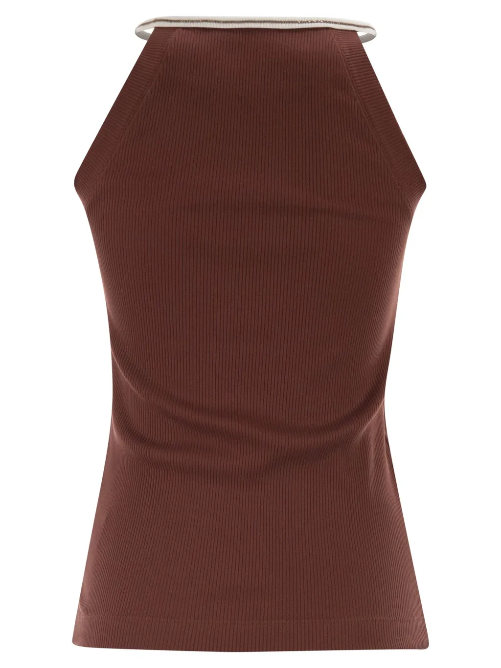Ribbed Crew-Neck Tank Top