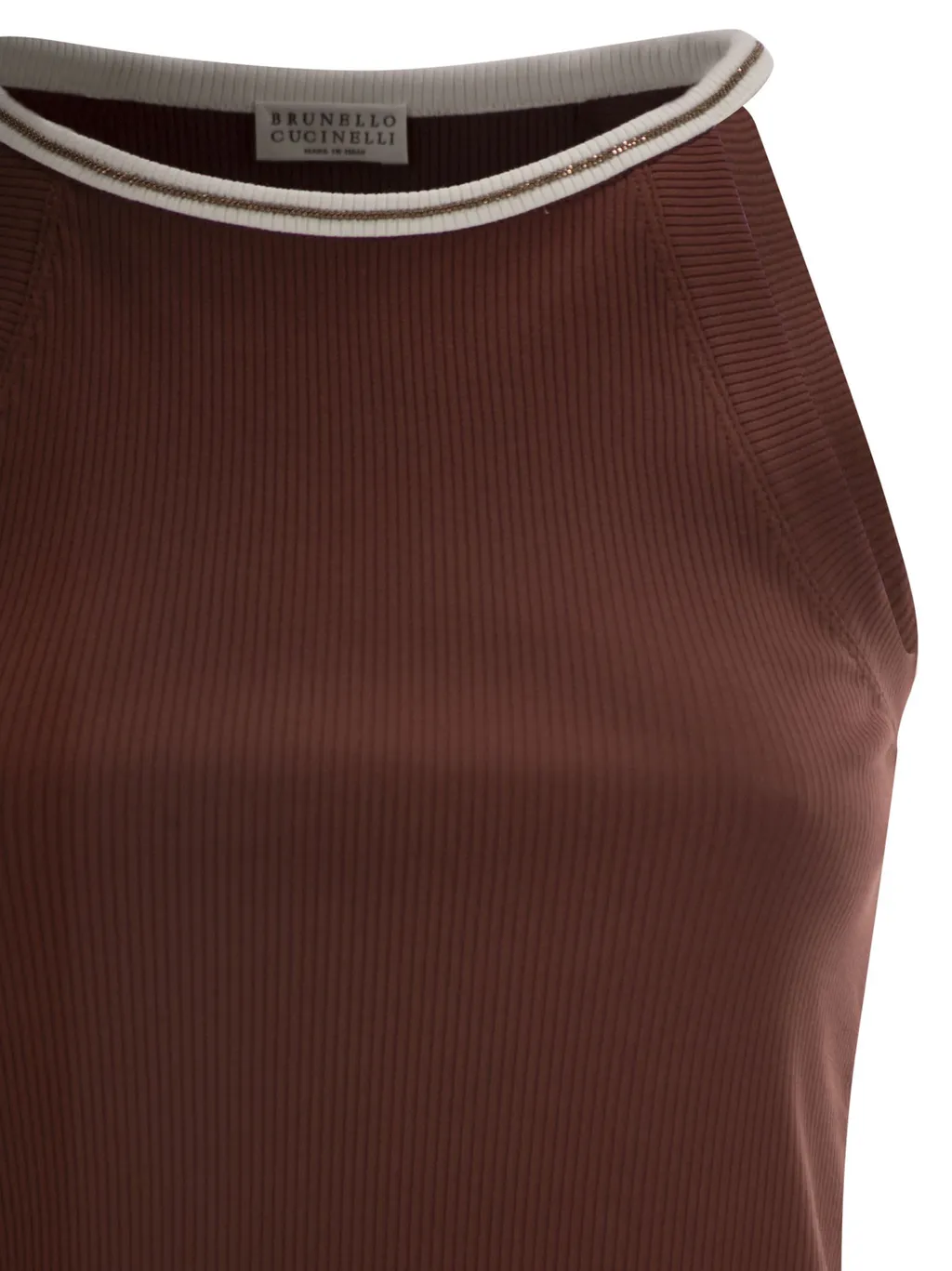 Ribbed Crew-Neck Tank Top