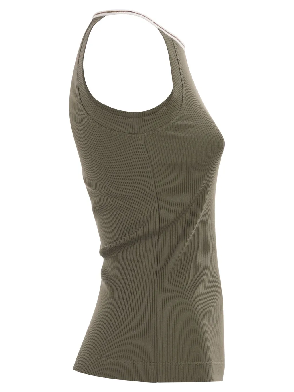 Ribbed Crew-Neck Tank Top