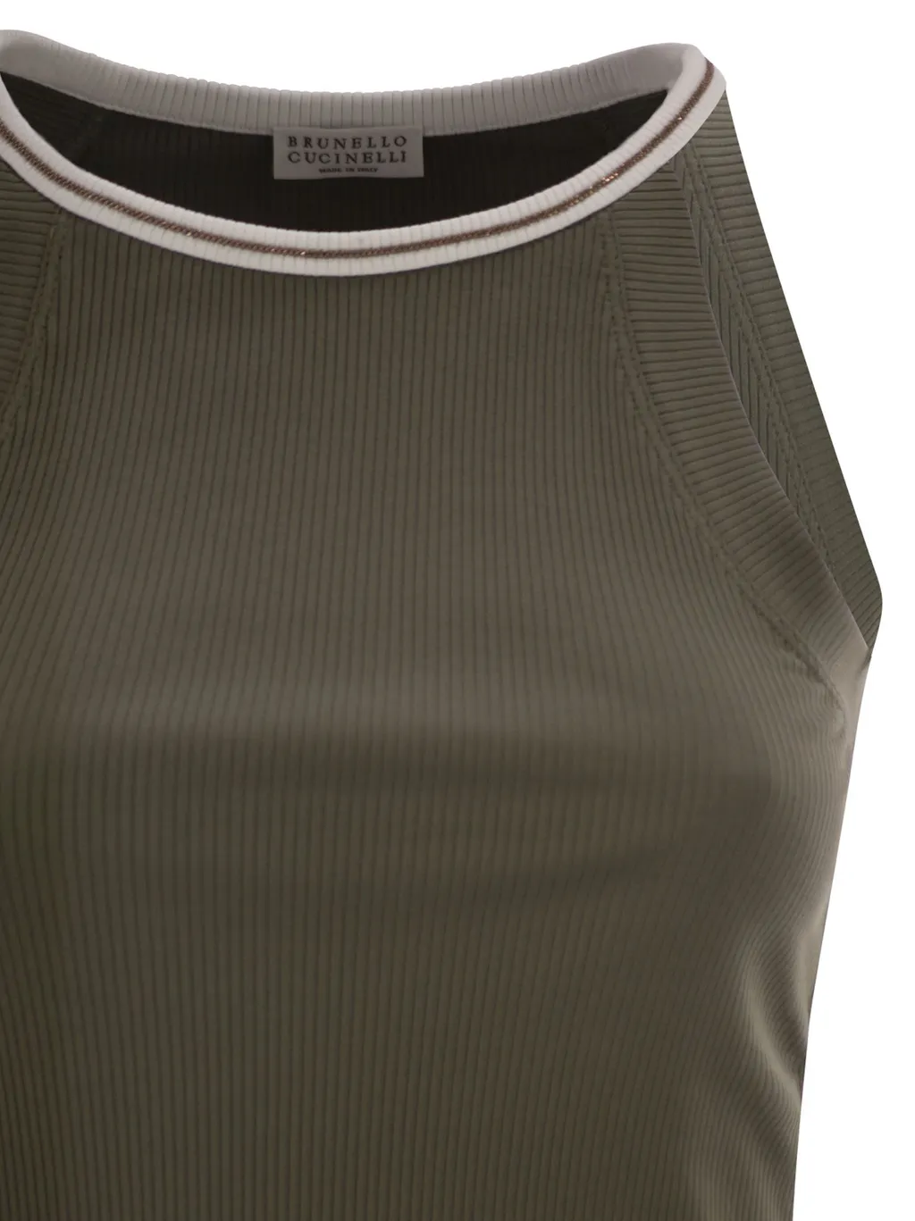 Ribbed Crew-Neck Tank Top