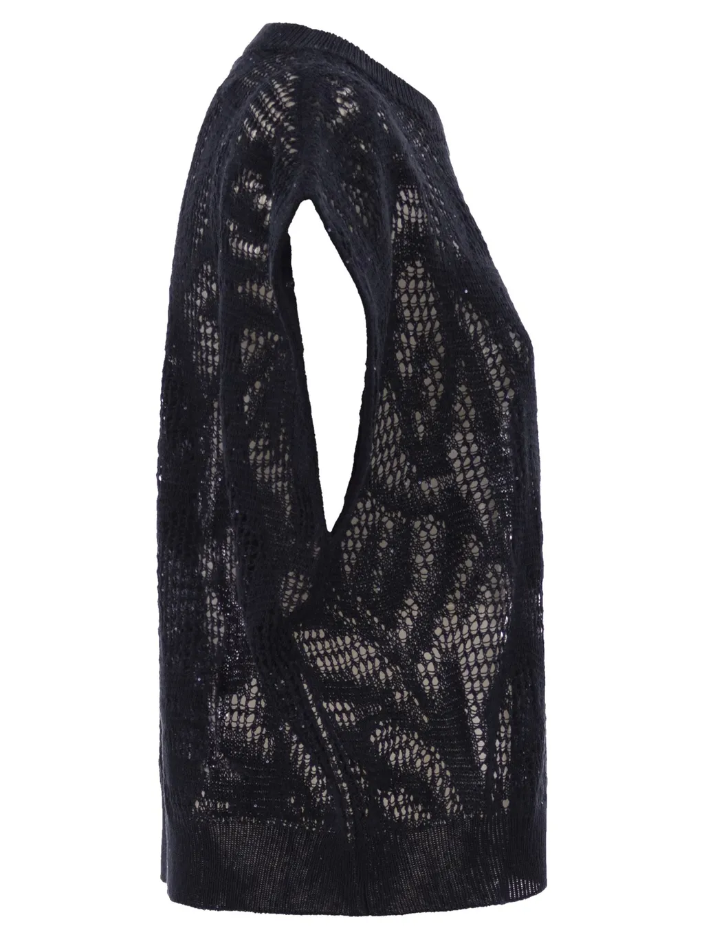 Crew-Neck Sequin Top