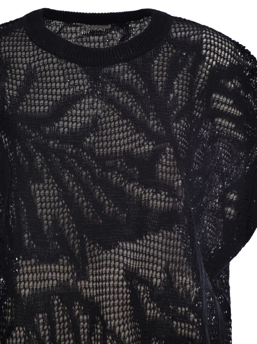 Crew-Neck Sequin Top