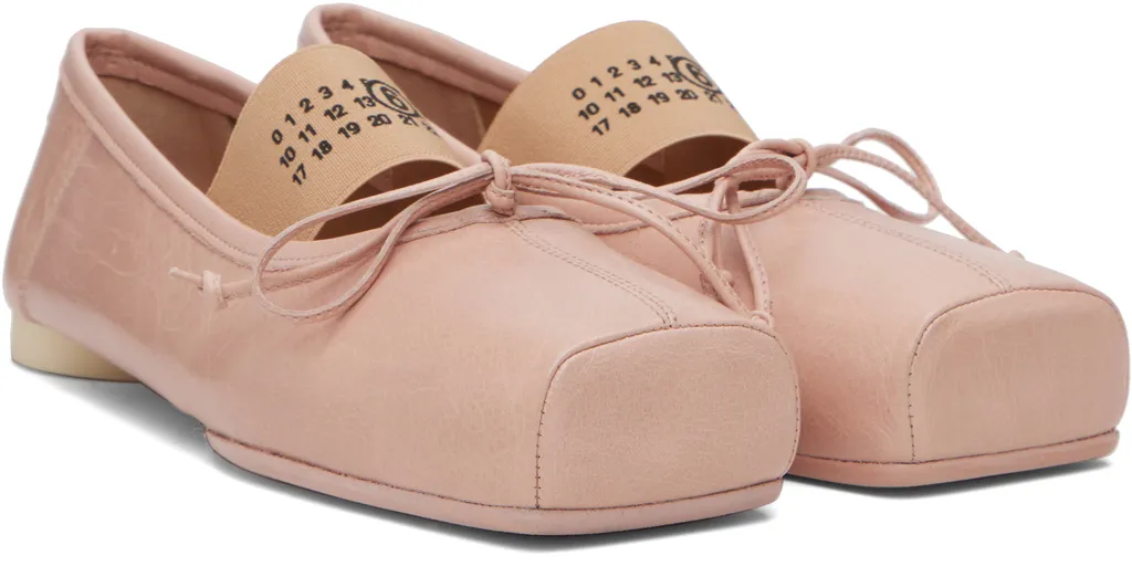 Square-Toe Bow Ballet Flats