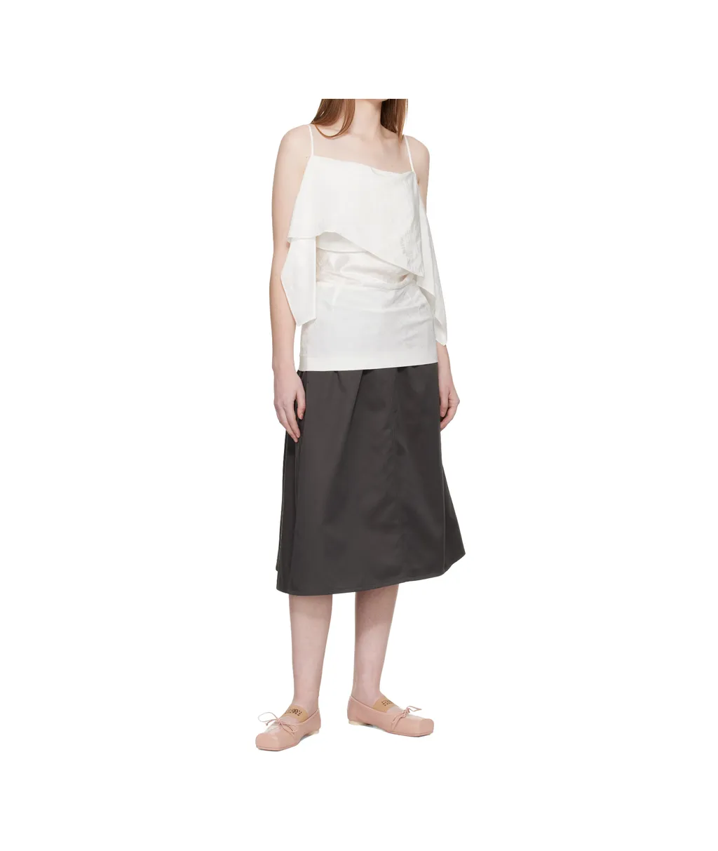 Square-Toe Bow Ballet Flats